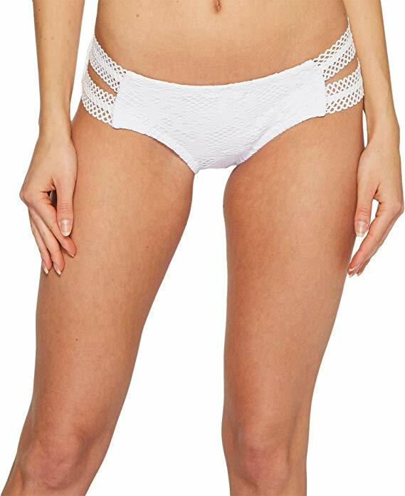 Becca by Rebecca L4213 Virtue Captured Tab Side Hipster Bikini Bottom Size M