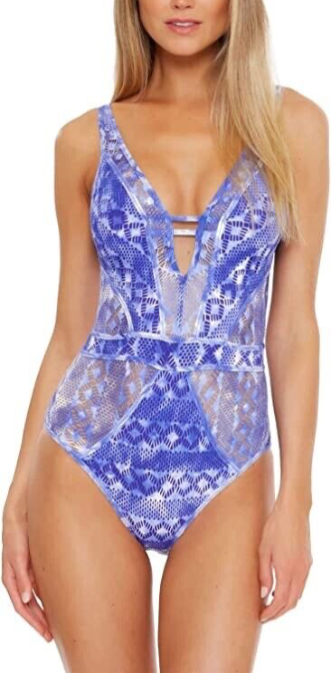 BECCA by Rebecca L116849 Up In The Clouds One-Piece Swimsuit Women's Size M