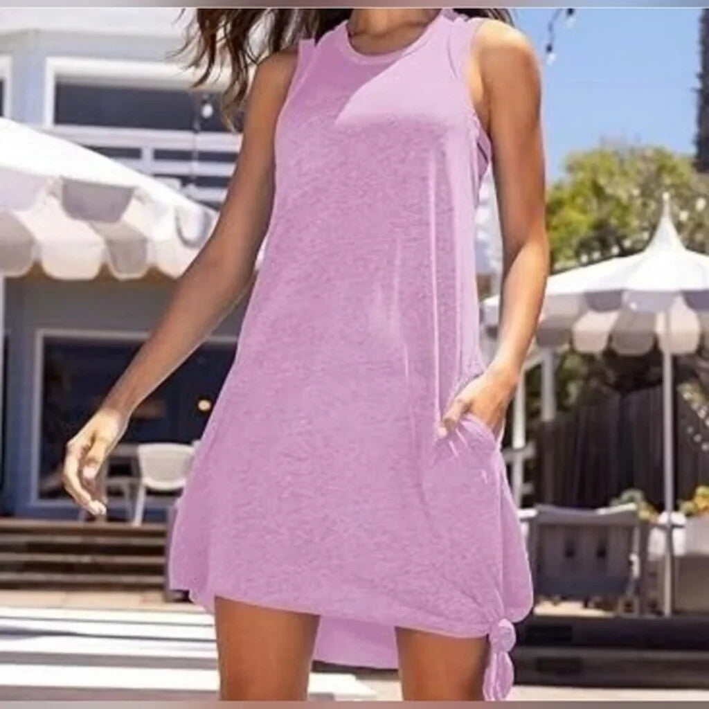 Becca by Rebecca Beach Date Knot-Hem Cover-Up Dress L139736 Womens Size XS-S