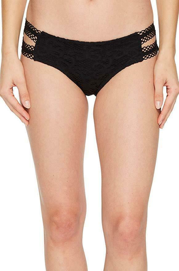 BECCA by Rebecca L3505 Virtue Captured Hipster Black Bikini Bottoms  Size L