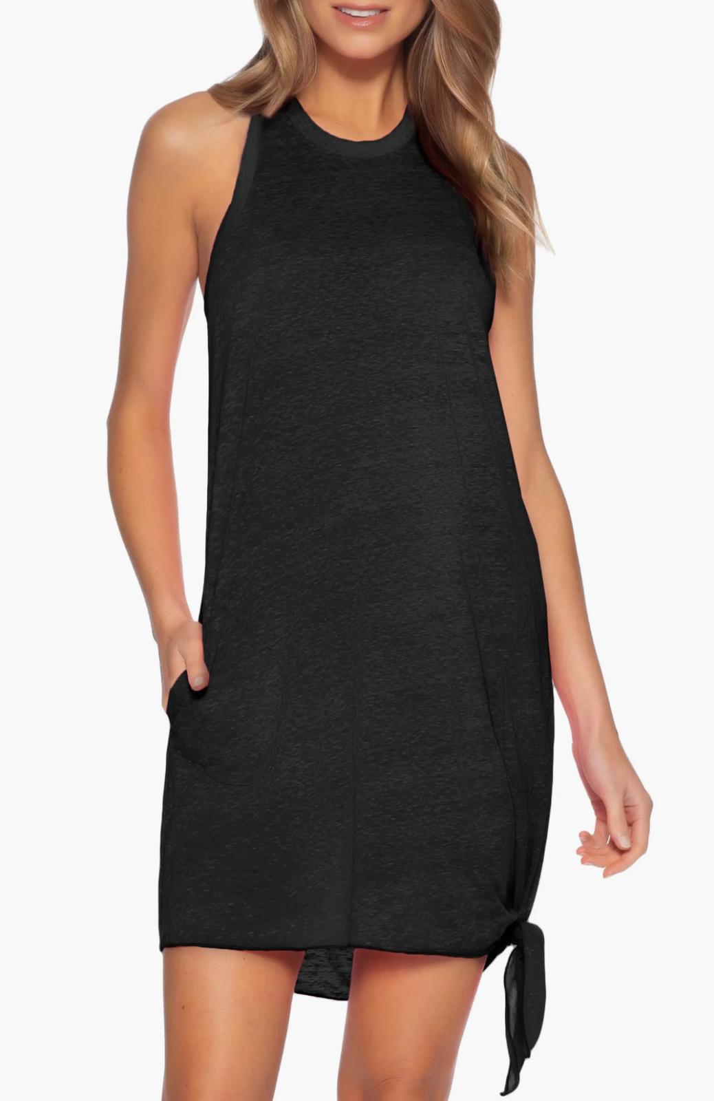 Becca by Rebecca Beach Date Knot-Hem Cover-Up Dress L74015 Women's Size XL/2XL