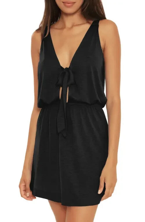 BECCA by Rebecca Breezy Basics Cowlneck Cover-Up Dress L35537 Womens Size M