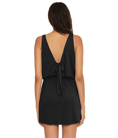 BECCA by Rebecca Breezy Basics Cowlneck Cover-Up Dress L56926 Womens Size M