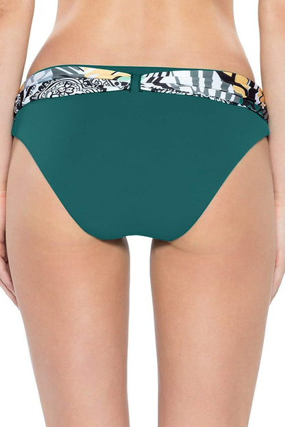 BECCA by Rebecca Green/Black Reverse Belted Swimsuit Bottom Size M L22625