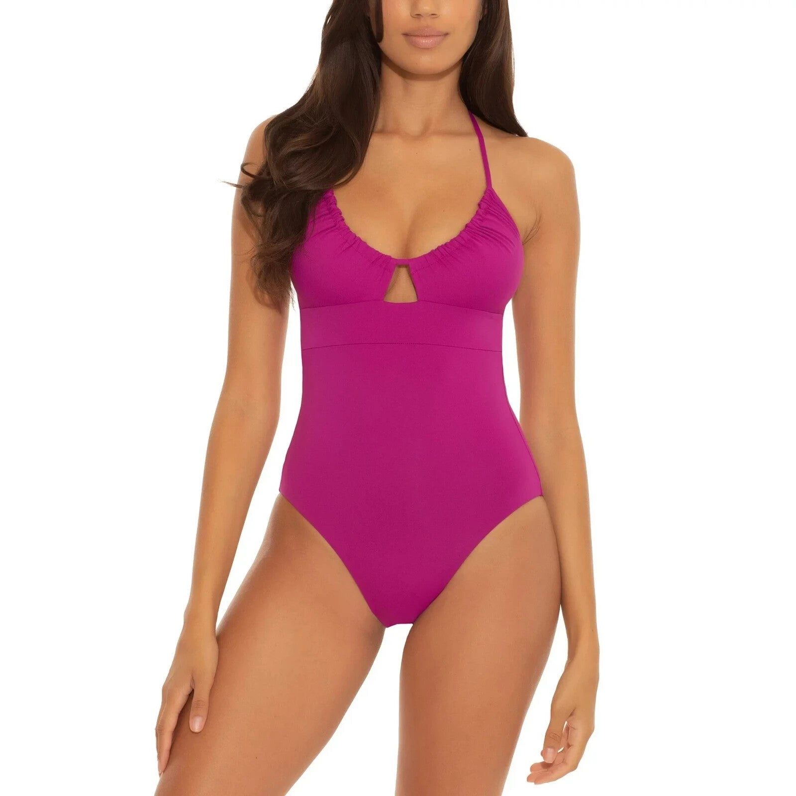 Becca by Rebecca Color Code White Convertible One-Piece Swimsuit EB1306 Size S