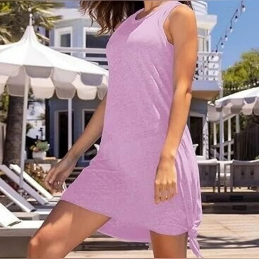 Becca by Rebecca Beach Date Knot-Hem Cover-Up Dress L139736 Womens Size XS-S