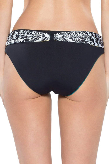 BECCA by Rebecca Green/Black Reverse Belted Swimsuit Bottom Size M L22625